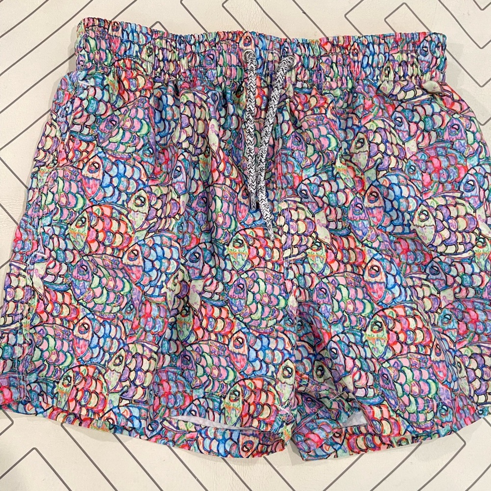 Michael's Multicolor Fish Patterned Swim Trunks - Picture 2 of 11